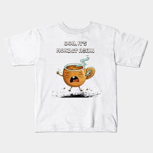 Oh, Monday Again: Art of Coffee! Kids T-Shirt